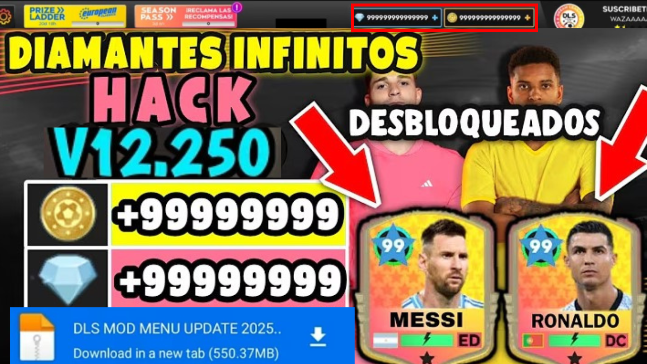 🕹️ Dream League Soccer v12.250 Mod Menu 2025: ¡Descarga con Monedas y Gemas Ilimitadas!